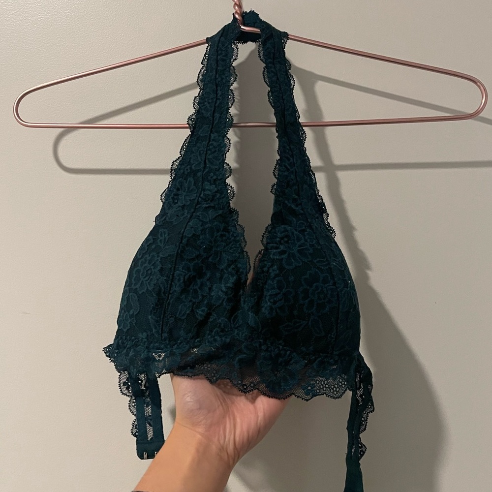Green Hollister Halter Bralette